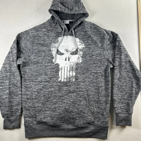 Marvel Punisher Skull Symbol Men Hoodie With Drawstring And Pockets Size XL - Picture 1 of 11